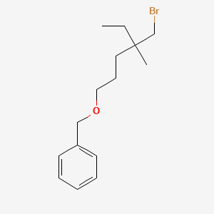 ({[4-(Bromomethyl)-4-methylhexyl]oxy}methyl)benzene