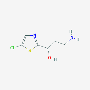 3-Amino-1-(5-chloro-1,3-thiazol-2-yl)propan-1-ol