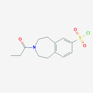 3-propanoyl-2,3,4,5-tetrahydro-1H-3-benzazepine-7-sulfonyl chloride