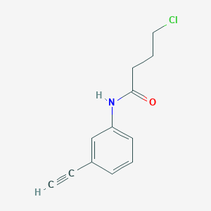 molecular formula C12H12ClNO B13193439 4-chloro-N-(3-ethynylphenyl)butanamide 