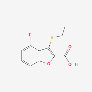 3-(Ethylsulfanyl)-4-fluoro-1-benzofuran-2-carboxylic acid