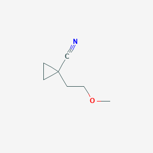 molecular formula C7H11NO B13193473 1-(2-Methoxyethyl)cyclopropane-1-carbonitrile 