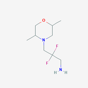 3-(2,5-Dimethylmorpholin-4-yl)-2,2-difluoropropan-1-amine