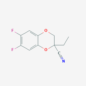 2-Ethyl-6,7-difluoro-2,3-dihydro-1,4-benzodioxine-2-carbonitrile