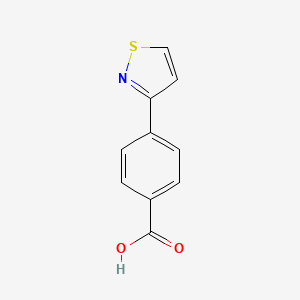 molecular formula C10H7NO2S B13193493 4-(1,2-Thiazol-3-yl)benzoic acid 