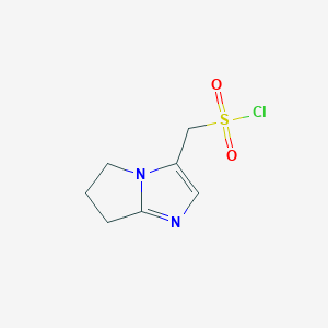 {5H,6H,7H-pyrrolo[1,2-a]imidazol-3-yl}methanesulfonyl chloride