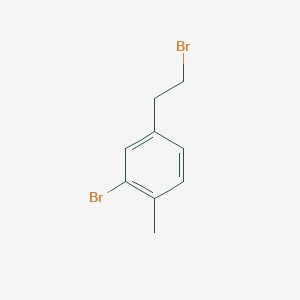 molecular formula C9H10Br2 B13193536 2-Bromo-4-(2-bromoethyl)-1-methylbenzene 