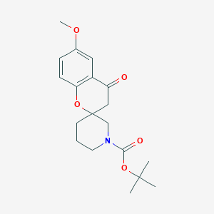 tert-Butyl 6-methoxy-4-oxo-3,4-dihydrospiro[1-benzopyran-2,3'-piperidine]-1'-carboxylate