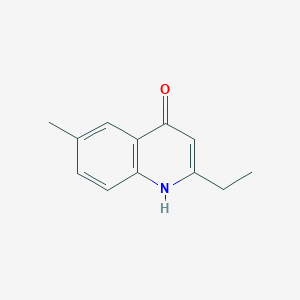 molecular formula C12H13NO B13193557 2-Ethyl-6-methyl-1,4-dihydroquinolin-4-one 