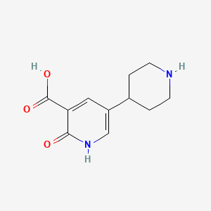 molecular formula C11H14N2O3 B13193583 2-Oxo-5-(piperidin-4-yl)-1,2-dihydropyridine-3-carboxylic acid 