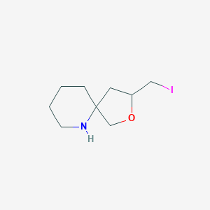 molecular formula C9H16INO B13193596 3-(Iodomethyl)-2-oxa-6-azaspiro[4.5]decane 