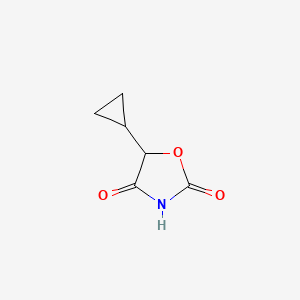 molecular formula C6H7NO3 B13193609 5-Cyclopropyl-1,3-oxazolidine-2,4-dione 