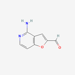 molecular formula C8H6N2O2 B13193619 4-Aminofuro[3,2-c]pyridine-2-carbaldehyde 