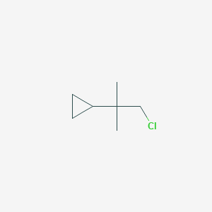 molecular formula C7H13Cl B13193637 (1-Chloro-2-methylpropan-2-yl)cyclopropane 