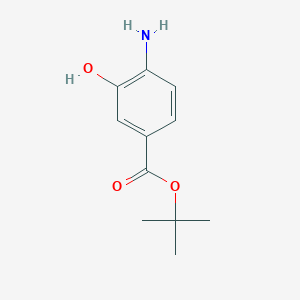 molecular formula C11H15NO3 B1319364 叔丁基4-氨基-3-羟基苯甲酸酯 CAS No. 137066-33-2