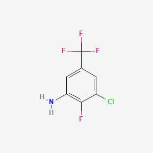 molecular formula C7H4ClF4N B1319365 3-氯-2-氟-5-(三氟甲基)苯胺 CAS No. 126538-85-0