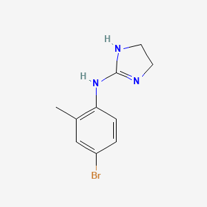 molecular formula C10H12BrN3 B13193686 N-(4-Bromo-2-methylphenyl)-4,5-dihydro-1H-imidazol-2-amine 