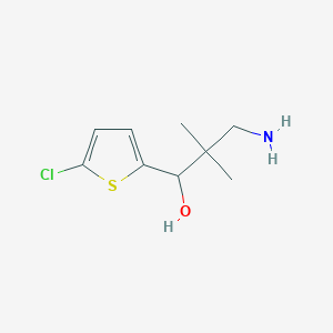 3-Amino-1-(5-chlorothiophen-2-YL)-2,2-dimethylpropan-1-OL