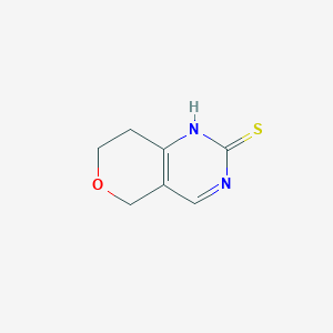 molecular formula C7H8N2OS B13193725 5H,7H,8H-Pyrano[4,3-d]pyrimidine-2-thiol 