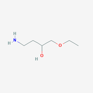 molecular formula C6H15NO2 B13193746 4-Amino-1-ethoxybutan-2-ol 