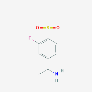 1-(3-Fluoro-4-methanesulfonylphenyl)ethan-1-amine