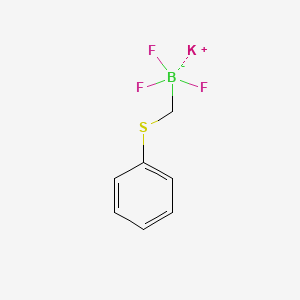 molecular formula C7H7BF3KS B13193790 Potassium trifluoro[(phenylsulfanyl)methyl]boranuide 