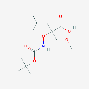 2-({[(Tert-butoxy)carbonyl]amino}oxy)-2-(methoxymethyl)-4-methylpentanoic acid