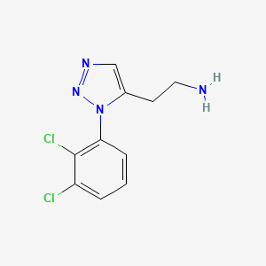 molecular formula C10H10Cl2N4 B13193819 2-[1-(2,3-Dichlorophenyl)-1H-1,2,3-triazol-5-yl]ethan-1-amine 