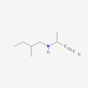 molecular formula C9H17N B13193826 (But-3-yn-2-yl)(2-methylbutyl)amine 