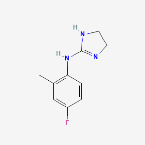 molecular formula C10H12FN3 B13193835 N-(4-fluoro-2-methylphenyl)-4,5-dihydro-1H-imidazol-2-amine 