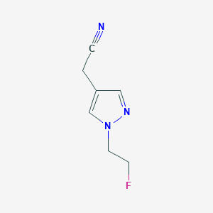 molecular formula C7H8FN3 B13193859 2-[1-(2-Fluoroethyl)-1H-pyrazol-4-yl]acetonitrile 