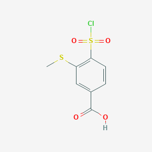 4-(Chlorosulfonyl)-3-(methylsulfanyl)benzoic acid