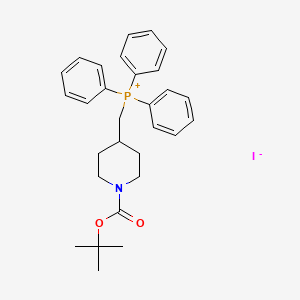 B1319387 ((1-(tert-Butoxycarbonyl)piperidin-4-yl)methyl)triphenylphosphonium iodide CAS No. 146293-11-0