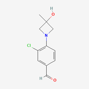 3-Chloro-4-(3-hydroxy-3-methylazetidin-1-yl)benzaldehyde