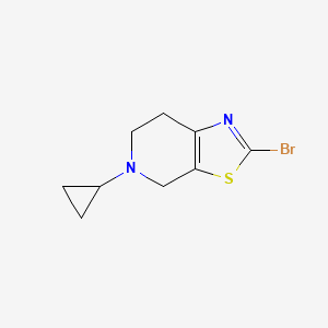 molecular formula C9H11BrN2S B13193876 2-Bromo-5-cyclopropyl-4H,5H,6H,7H-[1,3]thiazolo[5,4-c]pyridine 