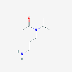 molecular formula C8H18N2O B13193904 N-(3-aminopropyl)-N-(propan-2-yl)acetamide 