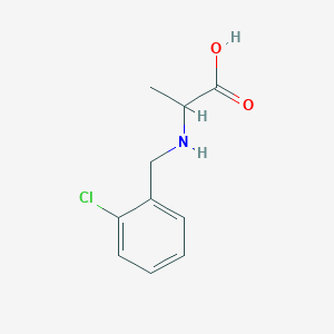 molecular formula C10H12ClNO2 B13193911 2-{[(2-Chlorophenyl)methyl]amino}propanoic acid 