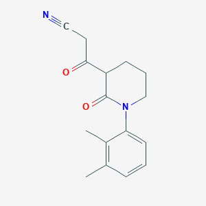 molecular formula C16H18N2O2 B13193930 3-[1-(2,3-Dimethylphenyl)-2-oxopiperidin-3-yl]-3-oxopropanenitrile 