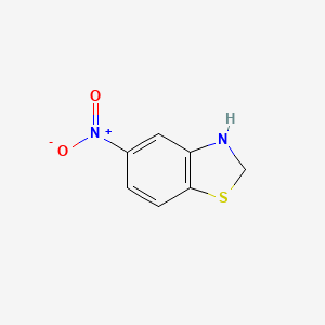 molecular formula C7H6N2O2S B13193962 5-Nitro-2,3-dihydro-1,3-benzothiazole 