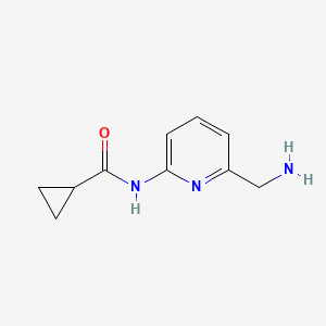 molecular formula C10H13N3O B13193989 N-[6-(Aminomethyl)pyridin-2-YL]cyclopropanecarboxamide 