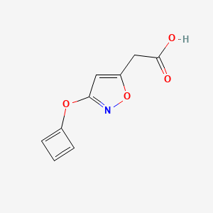 molecular formula C9H7NO4 B13193998 2-(3-Cyclobutoxy-1,2-oxazol-5-yl)aceticacid 