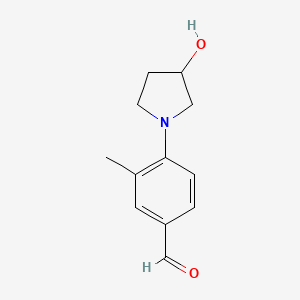 4-(3-Hydroxypyrrolidin-1-yl)-3-methylbenzaldehyde