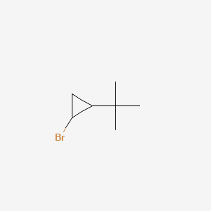 molecular formula C7H13Br B13194030 1-Bromo-2-tert-butylcyclopropane CAS No. 55682-99-0