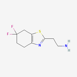 molecular formula C9H12F2N2S B13194061 2-(6,6-Difluoro-4,5,6,7-tetrahydro-1,3-benzothiazol-2-yl)ethan-1-amine 