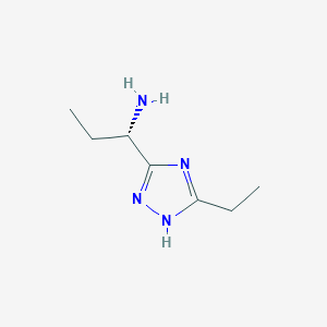 (1S)-1-(5-Ethyl-1H-1,2,4-triazol-3-yl)propan-1-amine