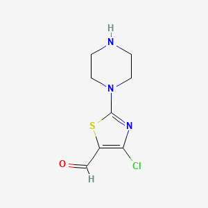 4-Chloro-2-(piperazin-1-yl)-1,3-thiazole-5-carbaldehyde