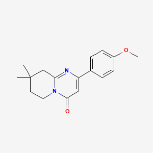 molecular formula C17H20N2O2 B13194114 2-(4-Methoxyphenyl)-8,8-dimethyl-4H,6H,7H,8H,9H-pyrido[1,2-a]pyrimidin-4-one 