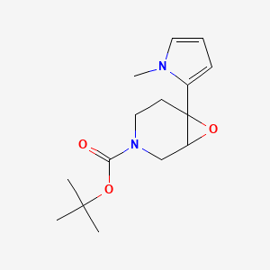 molecular formula C15H22N2O3 B13194171 tert-Butyl 6-(1-methyl-1H-pyrrol-2-yl)-7-oxa-3-azabicyclo[4.1.0]heptane-3-carboxylate 