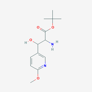 tert-Butyl 2-amino-3-hydroxy-3-(6-methoxypyridin-3-yl)propanoate