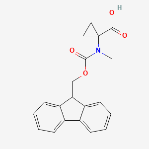 molecular formula C21H21NO4 B13194184 1-[Ethyl({[(9H-fluoren-9-yl)methoxy]carbonyl})amino]cyclopropane-1-carboxylic acid 